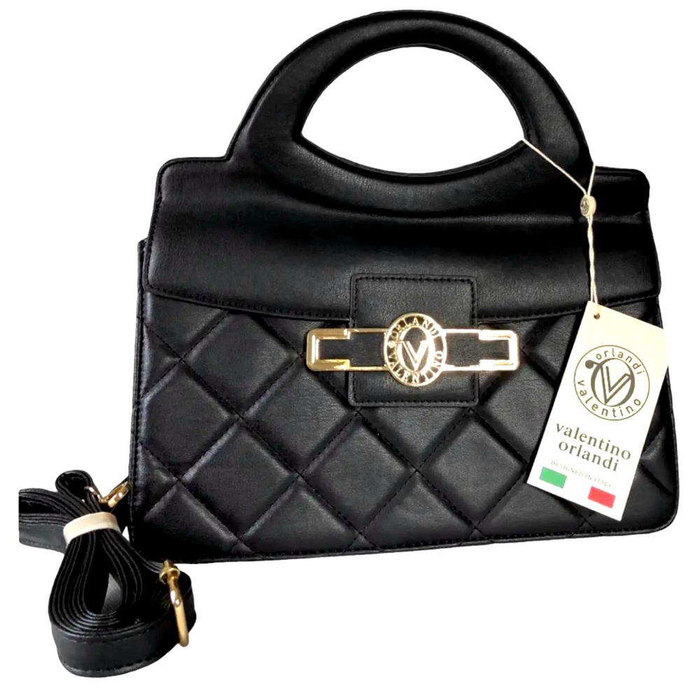 NEW WITH TAGS VALENTINO ORLANDI BLACK HAS STRAP FOR CROSSBODY.